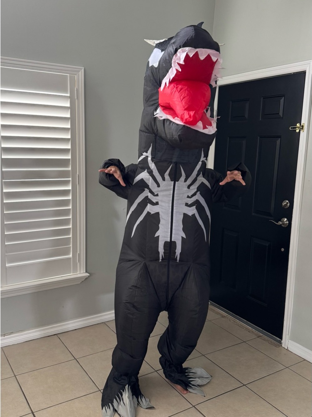 Venom Dinosaur Inflatable Costume Adult One Size Spiderman